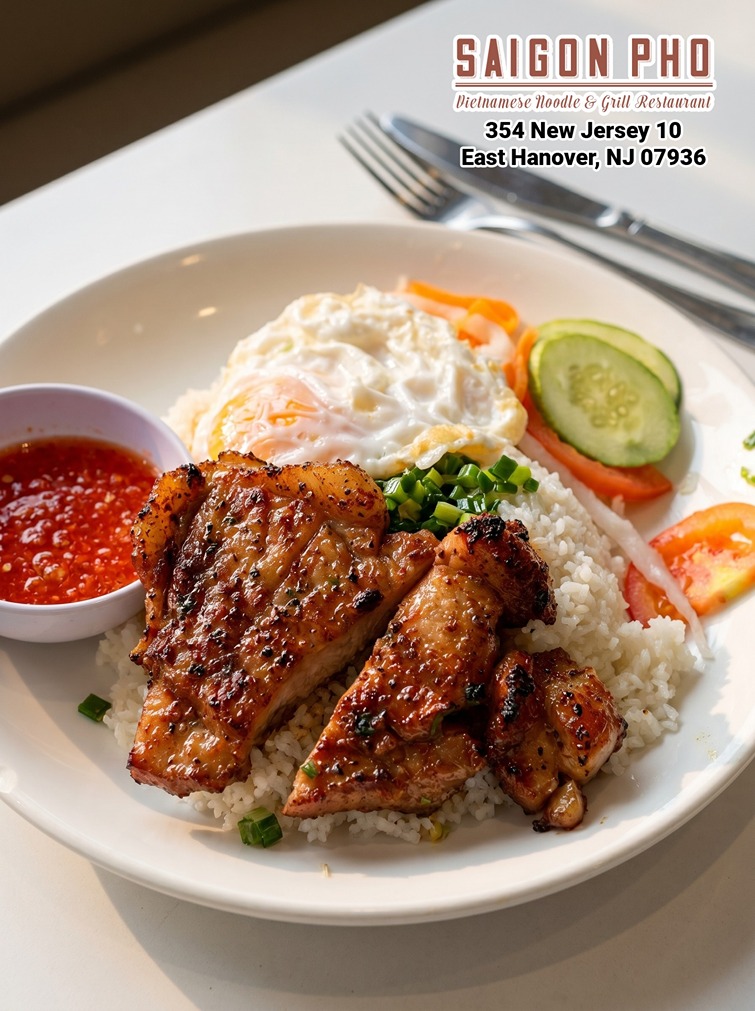 Grilled Pork Chop with Steamed Rice | Cơm Sườn Nướng